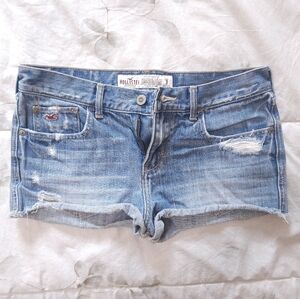 Denim Distressed Ripped Style Hollister Shorts